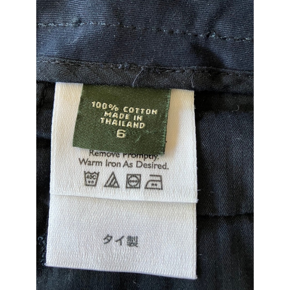 Eddie Bauer Vashon Fit Cotton Cropped Straight Leg Pant‎ Navy Womens Size 6 - Picture 5 of 6